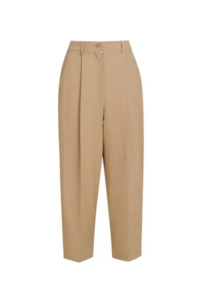 Marni Women's Wide Leg Trousers In Nude