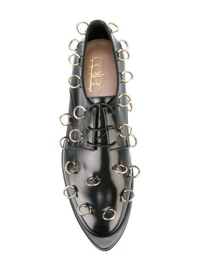 Shop Coliac Piercing Embellished Derby Shoes In Black