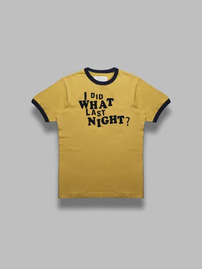 Erl What I Did Last Night T-shirt In Yellow