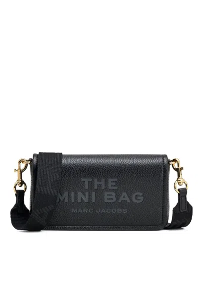 Marc Jacobs Mini Black Crossbody Bag With Engraved Logo