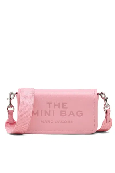 Marc Jacobs Mini Crossbody Bag In Grained Leather In Pink