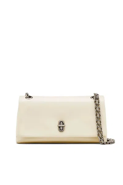 Marc Jacobs Dual Chain Wallet In Soft White Nappa Leather In White