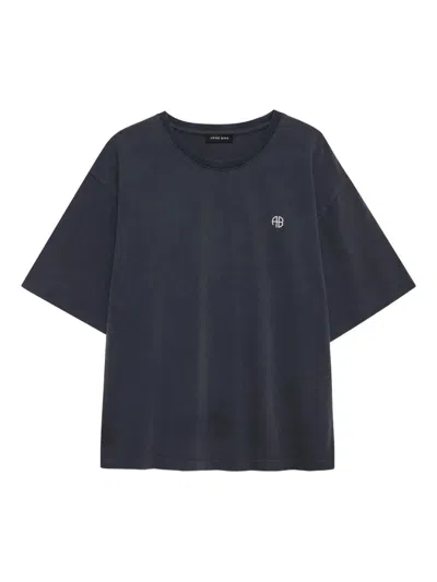 Anine Bing Rudy T-shirt In Black Cotton