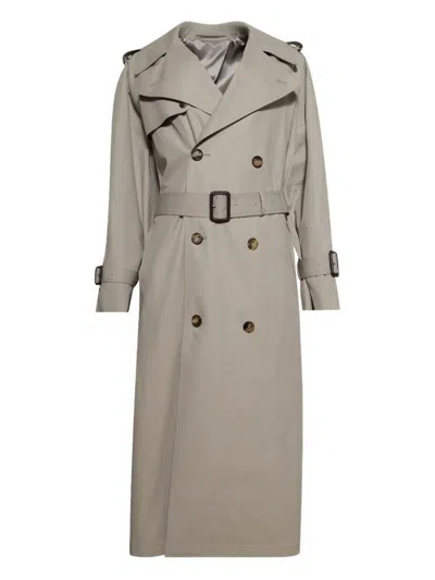Wardrobe.nyc Double-breasted Belted Trench Coat In Gray