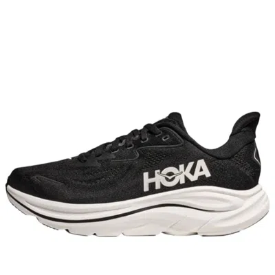 Hoka Clifton 10 Rubber-trimmed Jacquard-mesh Sneakers In Black