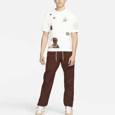 Air Jordan X Maison Chateau Rouge Crossover Woven Lacing Sports Pants Us Edition Light Yellow In Brown