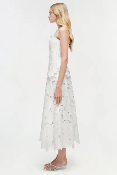Simkhai Womens White Audrey Bustier Woven Midi Dress In White