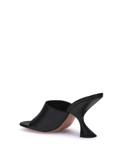 Amina Muaddi 90mm Lupita Sculpted Heel Sandals