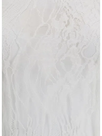 Balmain High Neck Lace Bodysuit With Long Sleeves