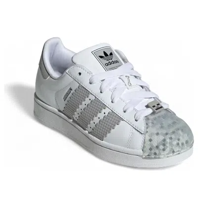 Adidas Originals (gs) Adidas X Minecraft Superstar Ii 'cloud White Grey'
