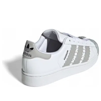 Adidas Originals (gs) Adidas X Minecraft Superstar Ii 'cloud White Grey'