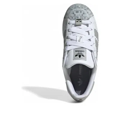 Adidas Originals (gs) Adidas X Minecraft Superstar Ii 'cloud White Grey'