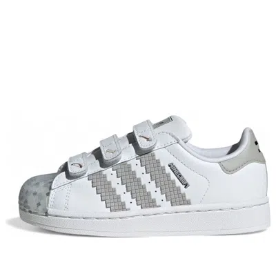 Adidas Originals (ps) Adidas X Minecraft Superstar Ii 'cloud White Grey'
