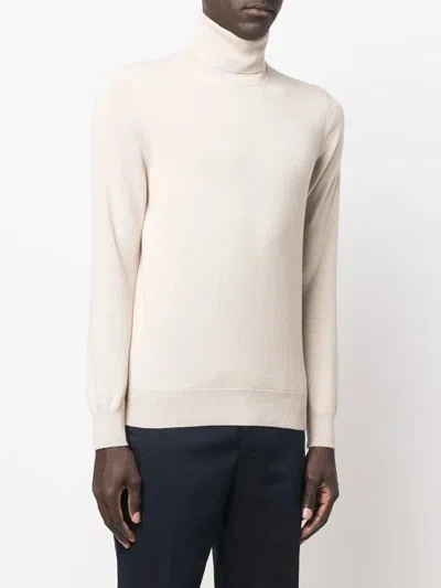 Brunello Cucinelli Men Cashmere Turtle-neck Sweater In Nude