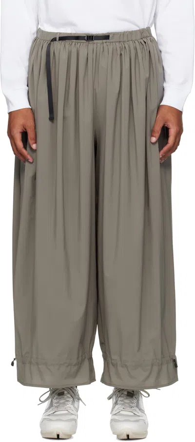 Snow Peak Gray Shadow Ripstop Gather Trousers