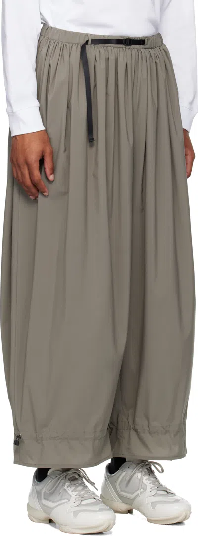 Snow Peak Gray Shadow Ripstop Gather Trousers