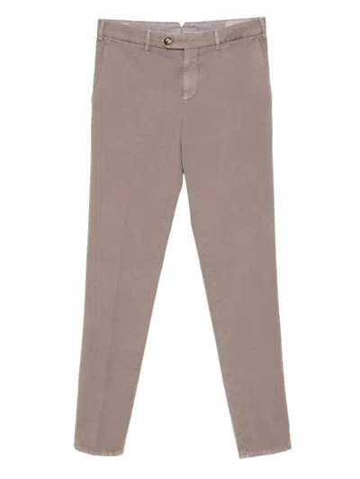 Brunello Cucinelli Cotton Trousers In Brown