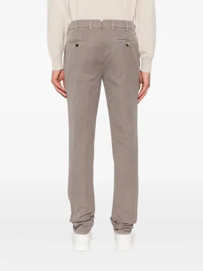 Brunello Cucinelli Cotton Trousers In Brown