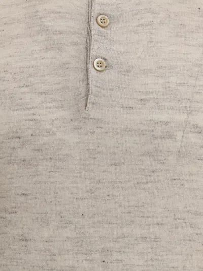 Brunello Cucinelli Linen Blend Polo Shirt With Traditional Collar