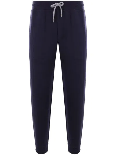 Brunello Cucinelli Cotton Blend Joggers With Ribbed Cuffs