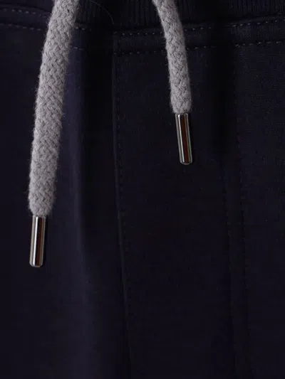 Brunello Cucinelli Cotton Blend Joggers With Ribbed Cuffs