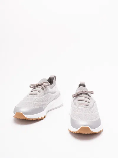 Brunello Cucinelli Knit Low-top Fabric Sneakers