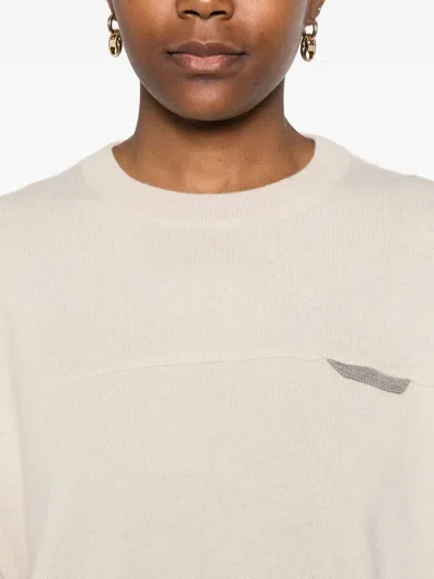 Brunello Cucinelli Women Cashmere Sweater In Neutral
