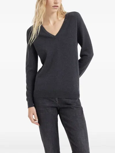 Brunello Cucinelli Women Cashmere Sweater With Monili