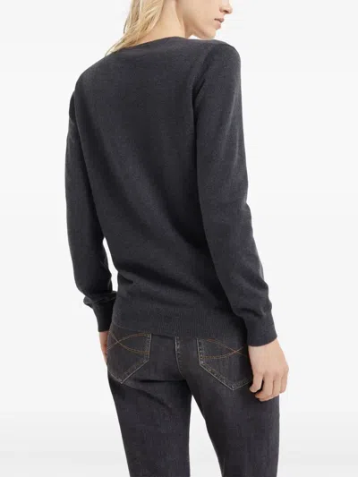 Brunello Cucinelli Women Cashmere Sweater With Monili