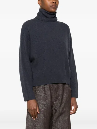 Brunello Cucinelli Women English Rib Turtle-neck Sweater In Black