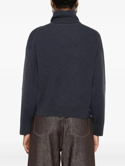 Brunello Cucinelli Women English Rib Turtle-neck Sweater In Black