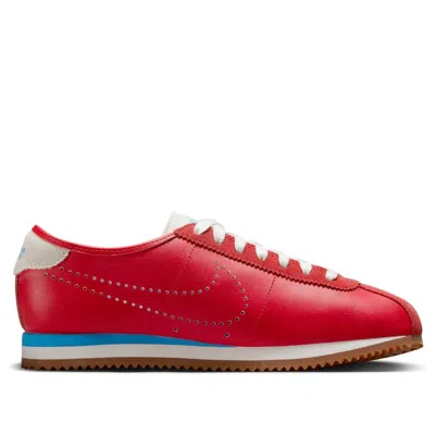 Nike Cortez Decon Suede-trimmed Perforated Leather Sneakers In Pink