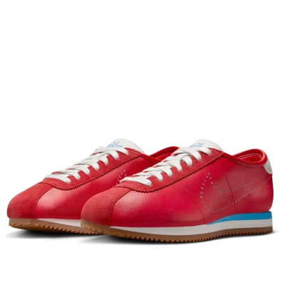 Nike Cortez Decon Suede-trimmed Perforated Leather Sneakers In Pink