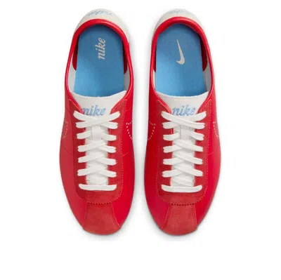 Nike Cortez Decon Suede-trimmed Perforated Leather Sneakers In Pink