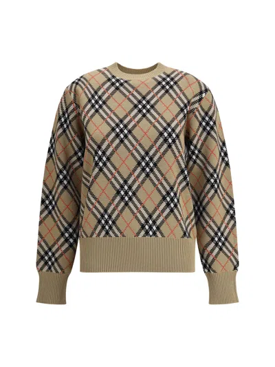 Burberry Archivio Check Sweater In Brown