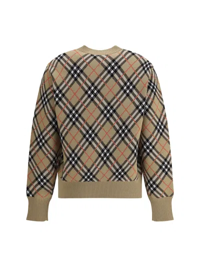 Burberry Archivio Check Sweater In Brown