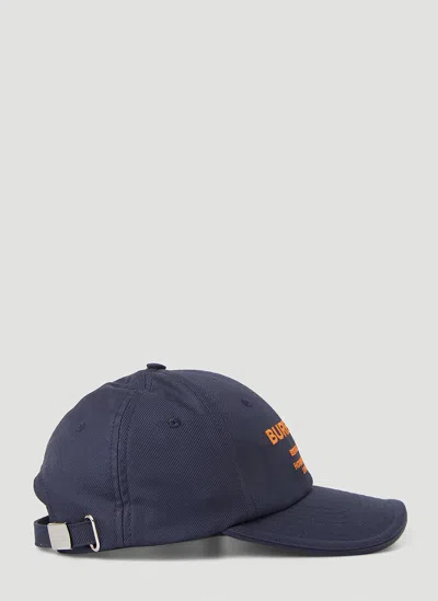 Burberry Women Logo Embroidered Baseball Cap In Blue