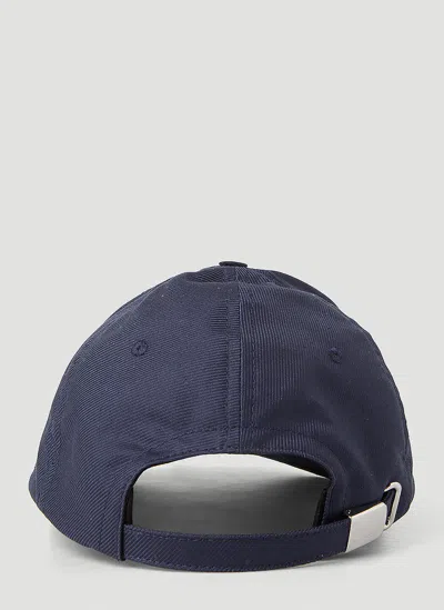 Burberry Women Logo Embroidered Baseball Cap In Blue