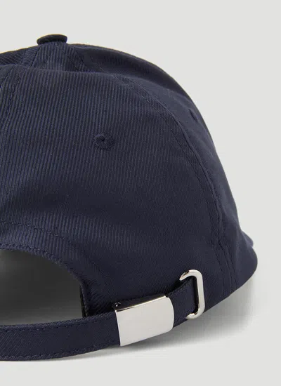 Burberry Women Logo Embroidered Baseball Cap In Blue
