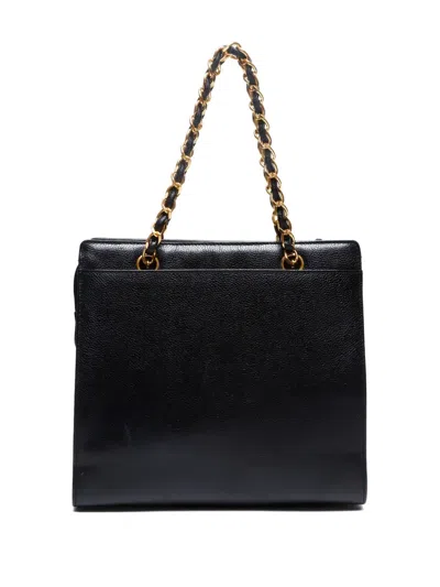 Pre-owned Chanel 1999-2000 Cc Leather Tote Bag