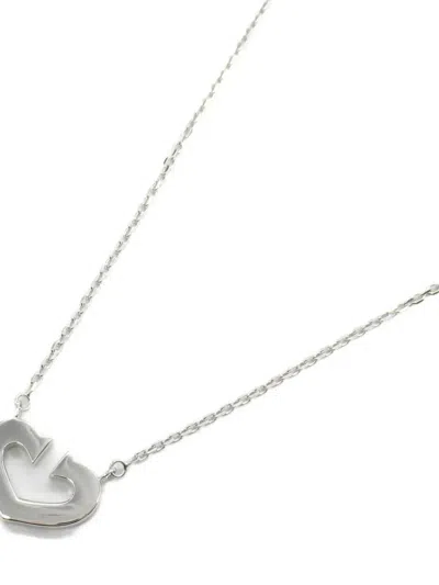 Pre-owned Cartier 2010s 18k White Gold C Heart Necklace