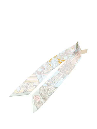 Pre-owned Hermes 2020s De L'ombrelle Aux Duels Silk Scarf