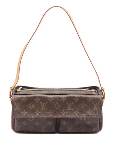 Pre-owned Louis Vuitton 2004 Vivacite Mm Shoulder Bag In Brown