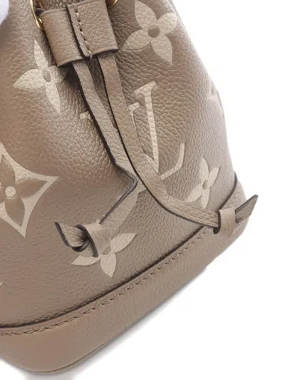 Pre-owned Louis Vuitton 2021 Nano Noe Monogram Bucket Bag In Neutral