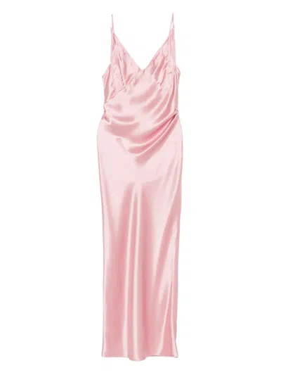 Nanushka Slip Long Dress In Pink