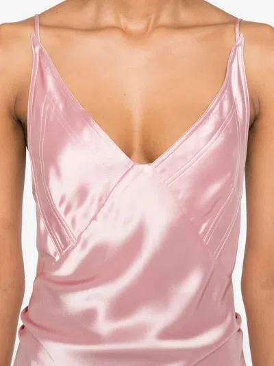 Nanushka Slip Long Dress In Pink