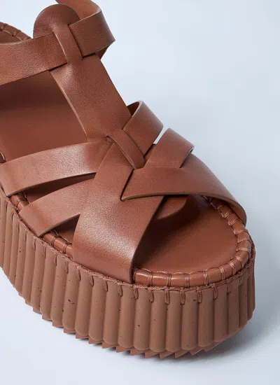 Chloé Women Leather Nama Platform Sandals