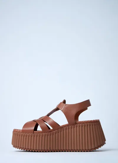 Chloé Women Leather Nama Platform Sandals