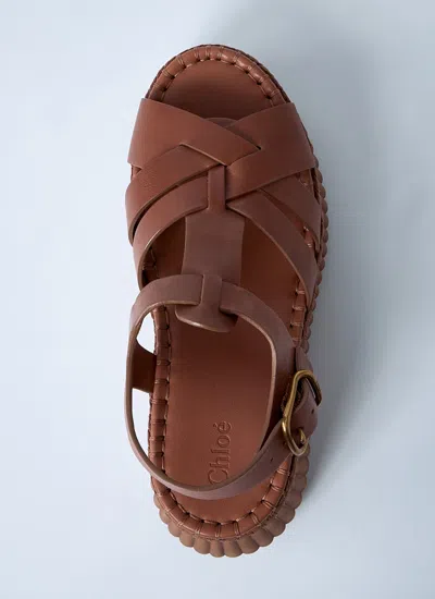 Chloé Women Leather Nama Platform Sandals