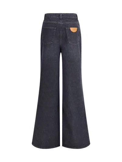 Chloé Straight Leg Trousers High Waist In Black
